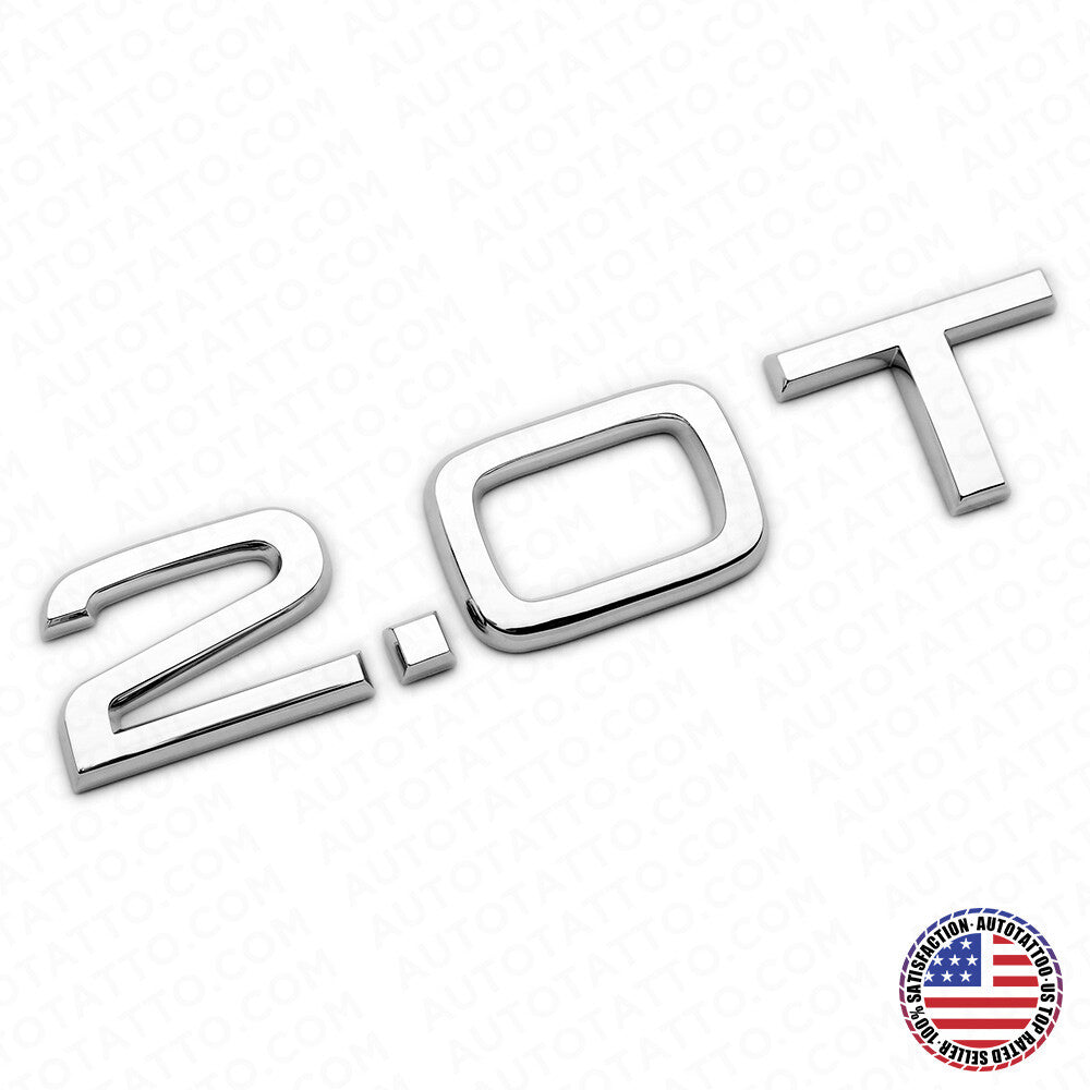 Audi Sport Car Rear Trunk Deck Lid 2.0T Turbo Nameplate Emblem Logo Badge Chrome