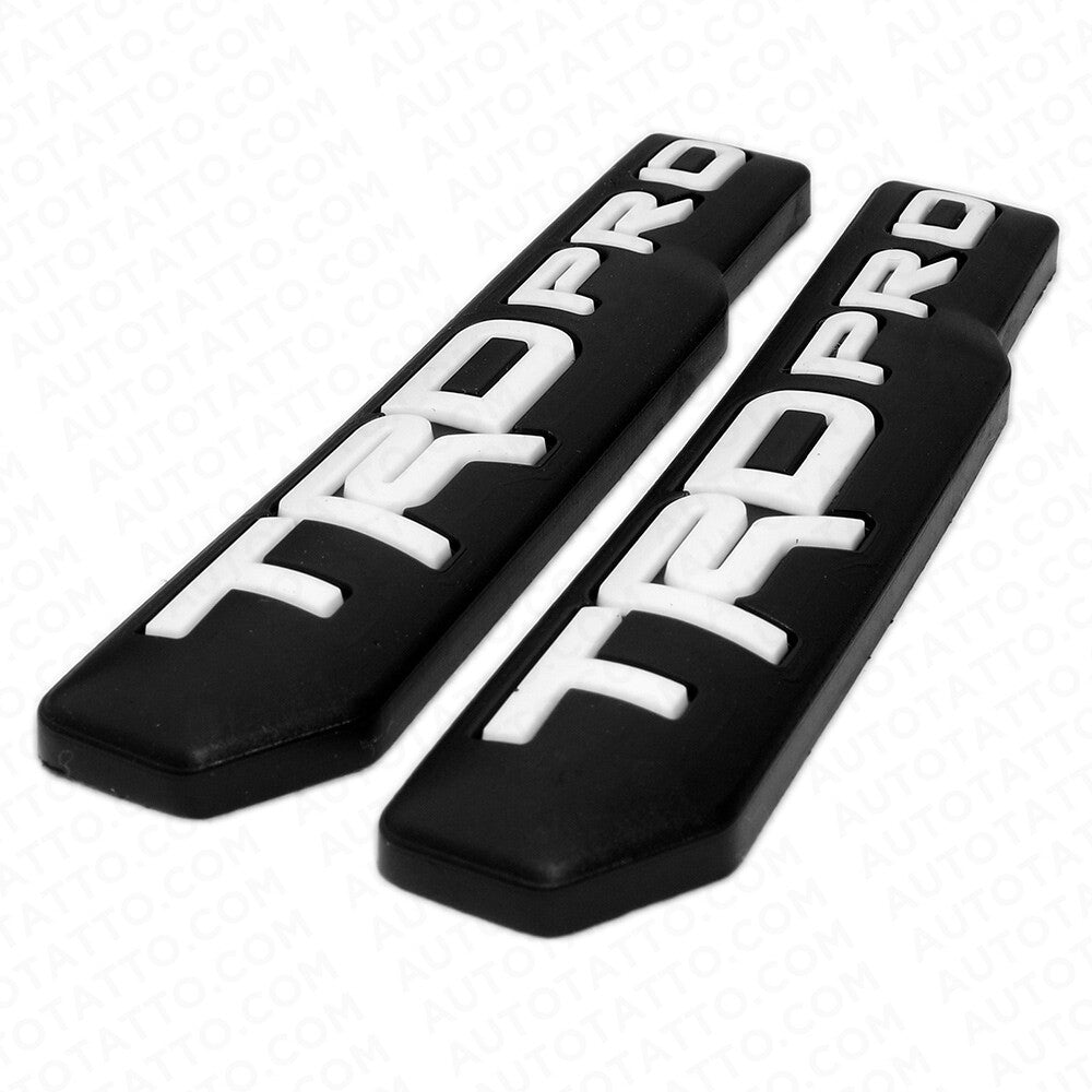 2x Mini TRD Pro Fender Door Tailgate Badge Logo Emblem Silicone Decoration Sport