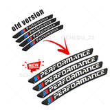 4pcs New M Performance Wheels 3D Sticker Badge Logo Emblem M Power Sport Black