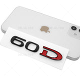 Tesla Rear Liftgate Lid Model 60D Nameplate Logo Badge Emblem Sport Black & Red