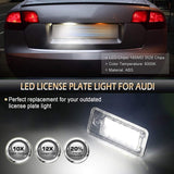 2x No Error LED License Plate Light 6000K Pure White For Audi A3 A4 A6 A8 S6 Q7