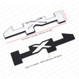 2pcs 4x4 For GMC Canyon Sierra Side Fender Pickup Badge Emblem Nameplate Chrome