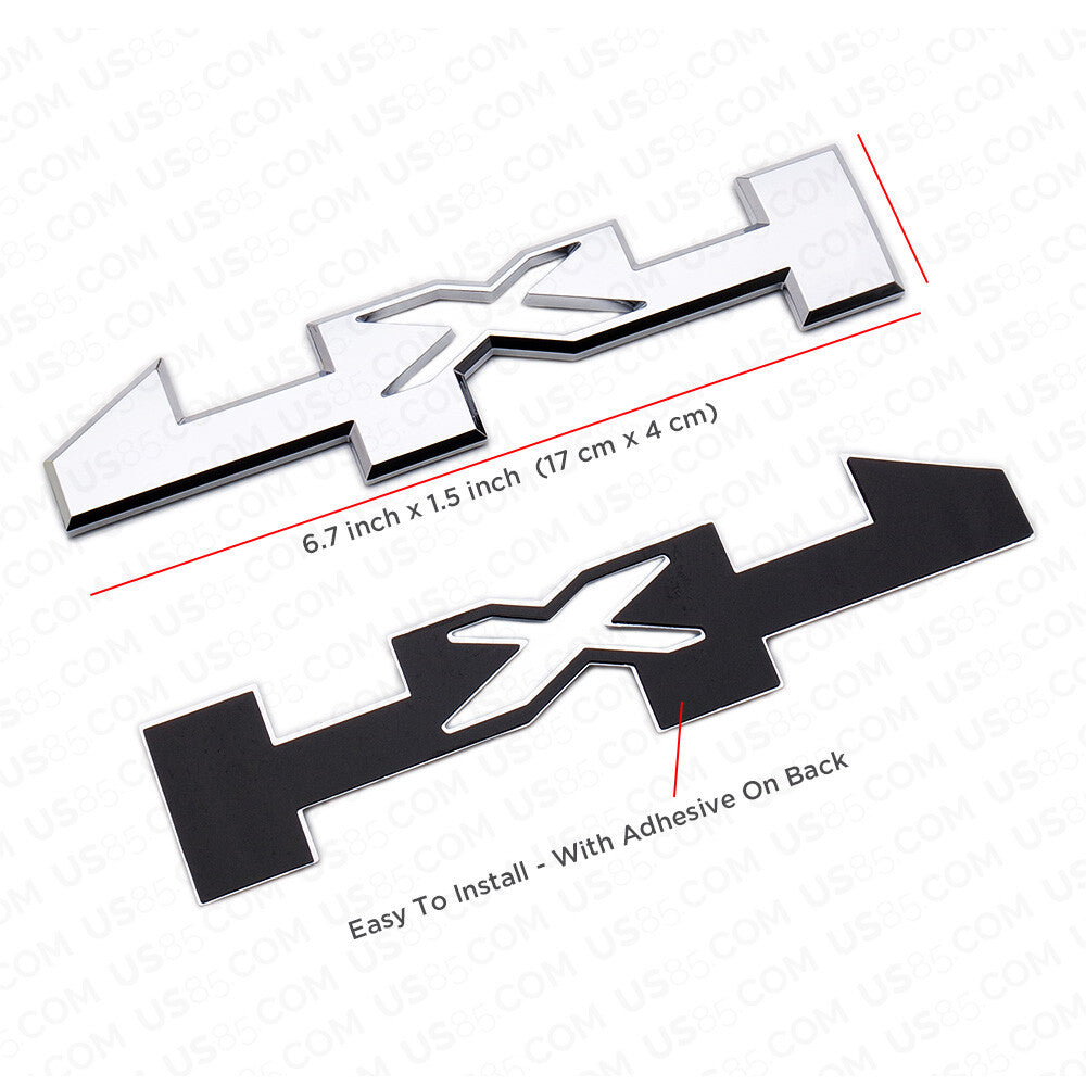2pcs 4x4 For GMC Canyon Sierra Side Fender Pickup Badge Emblem Nameplate Chrome