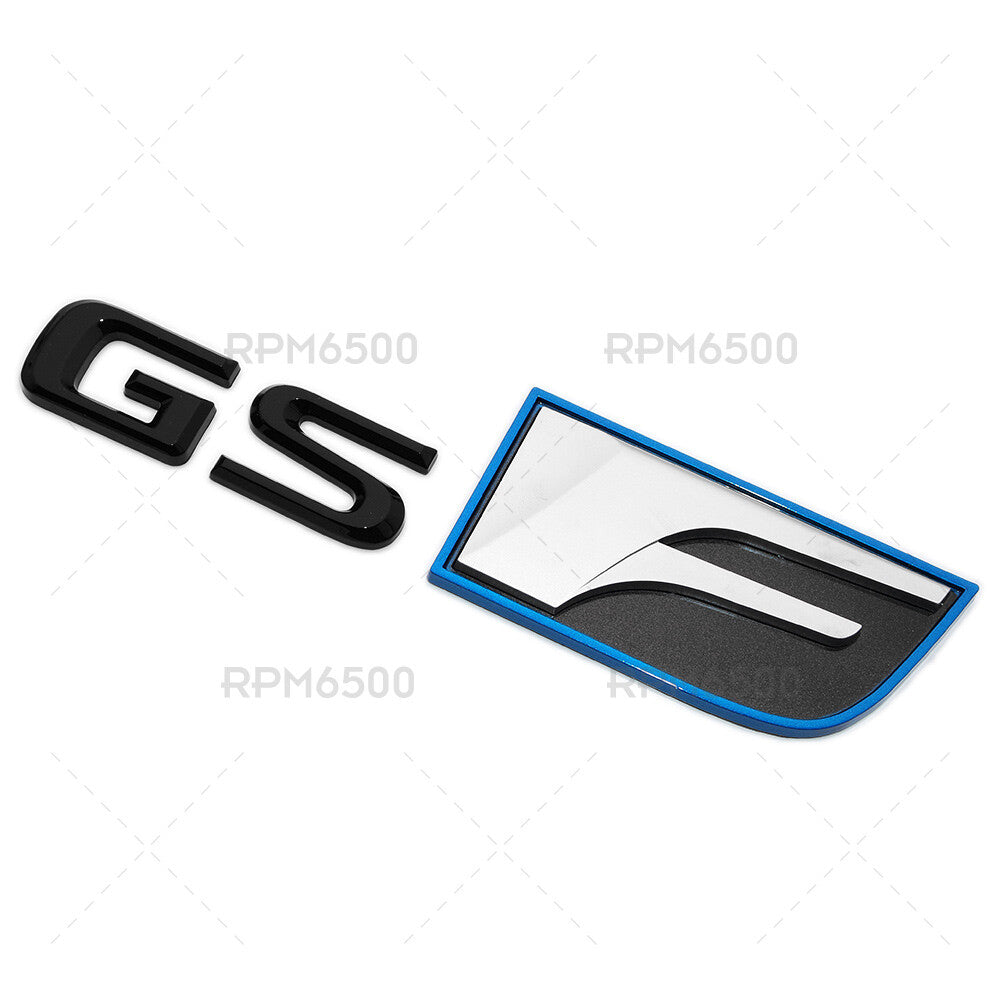Lexus Trunk Lid Gloss Black GS F Letter Logo Badge 3D Decal Sport Emblem F-Sport
