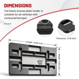 Universal License Plate Holder Mounting Relocator Adapter Bumper Kit Brackets
