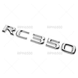 For Lexus Trunk Lid Chrome RC 350 Letter Logo Badge Emblem Car Replace F-Sport