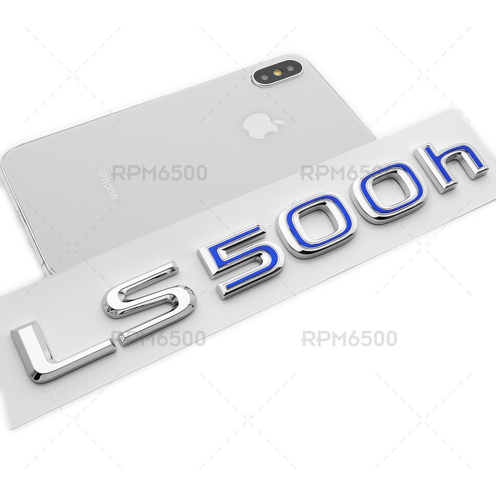 For Lexus Rear Turnk Lid Chrome LS 500h Letter Logo Badge Emblem Car Replace