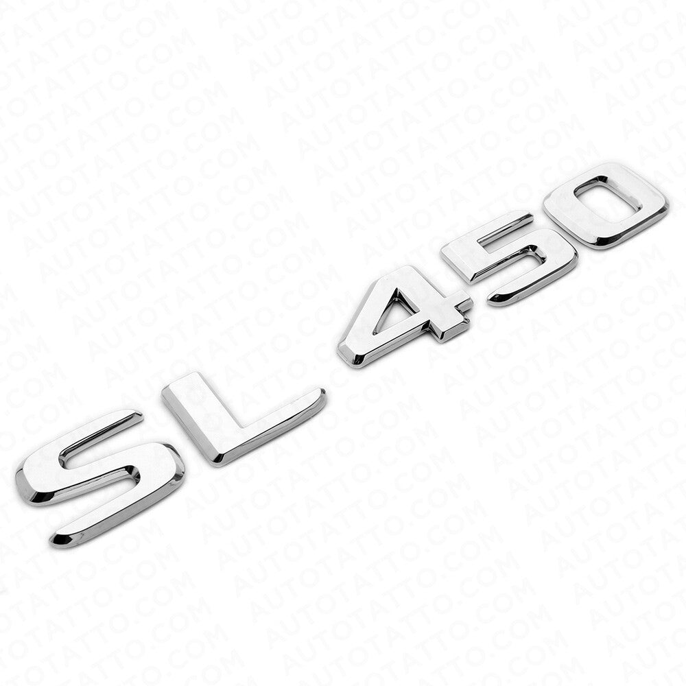 17-21 For Mercedes SL 450 Letter Emblem Luggage Trunk Lid Badge AMG Sport Chrome