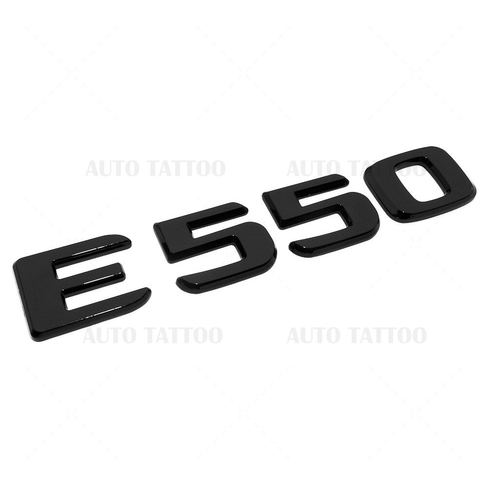 17+ Mercedes E550 Letter Emblem Trunk Nameplate Logo Badge AMG Sport Gloss Black
