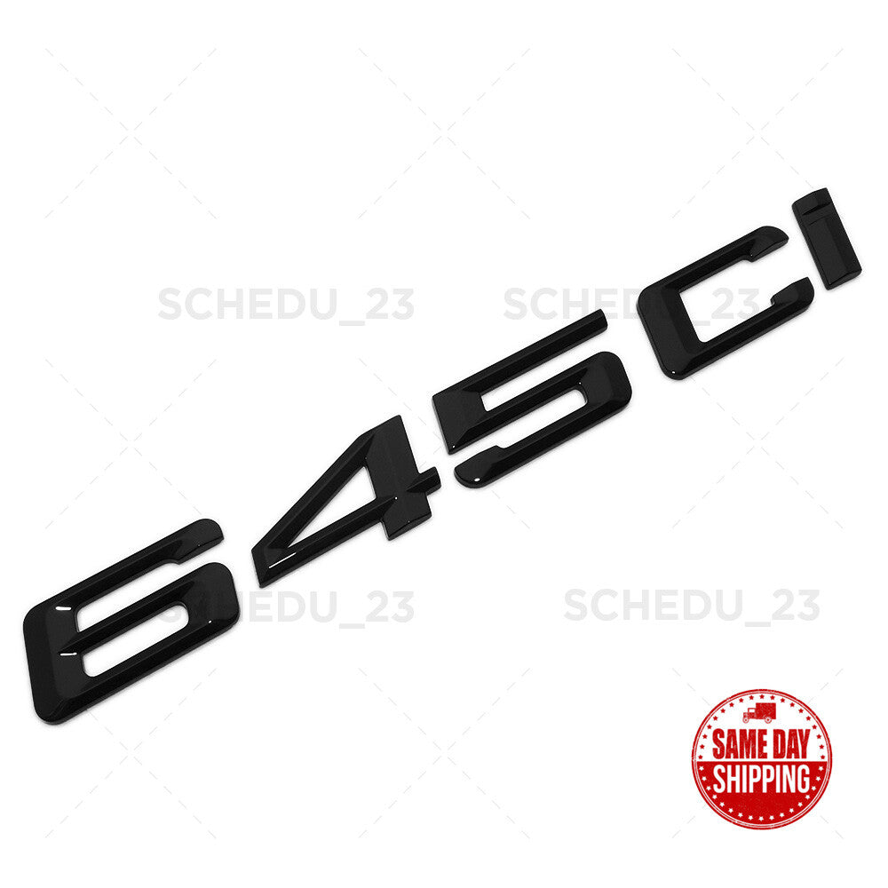 Gloss Black BMW 645ci Letter Badge Logo Emblem Trunk Lid M Performance E63 Sport