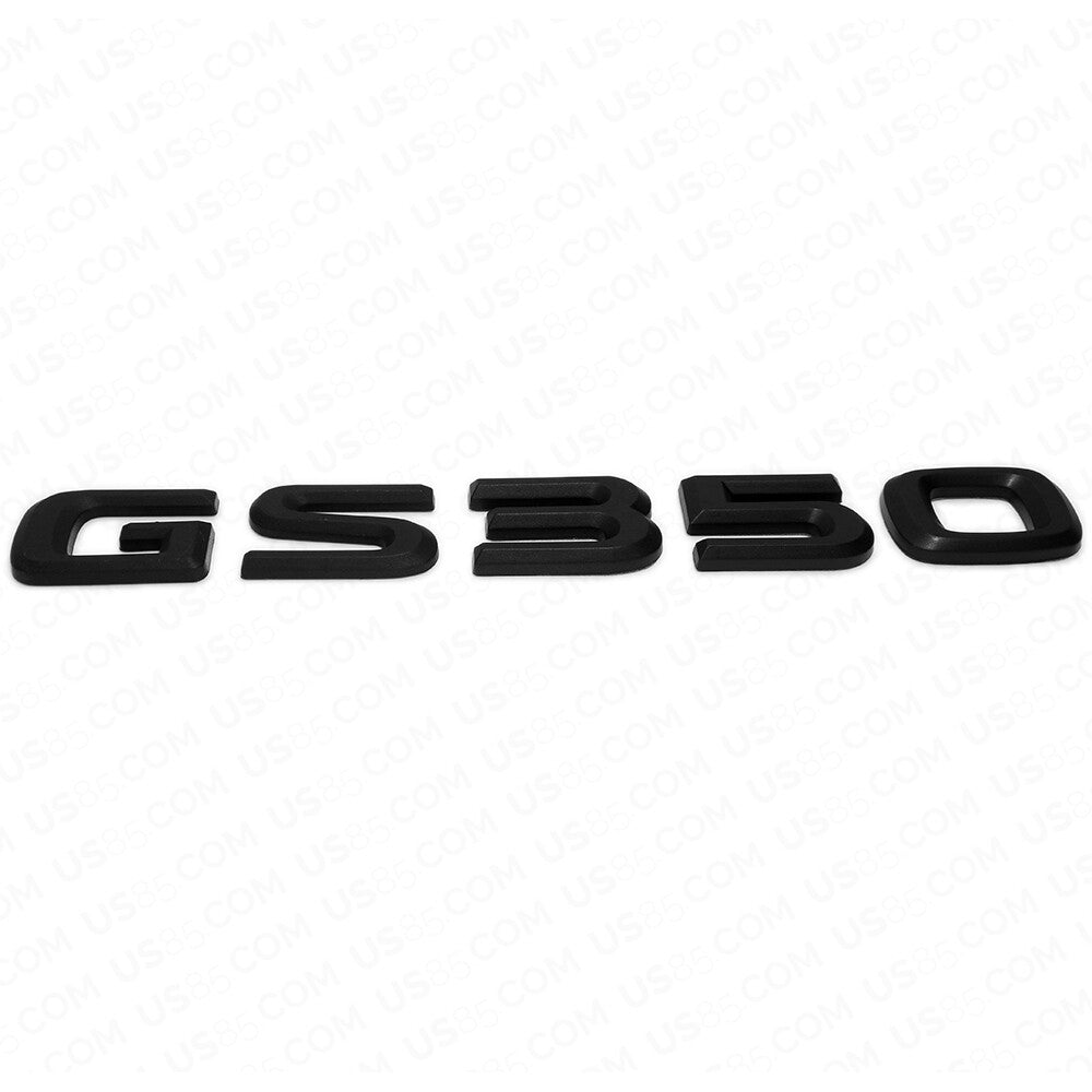 Lexus Trunk Matte Black GS 350 Letter Logo Badge 3D Decal Emblem Replace F-Sport