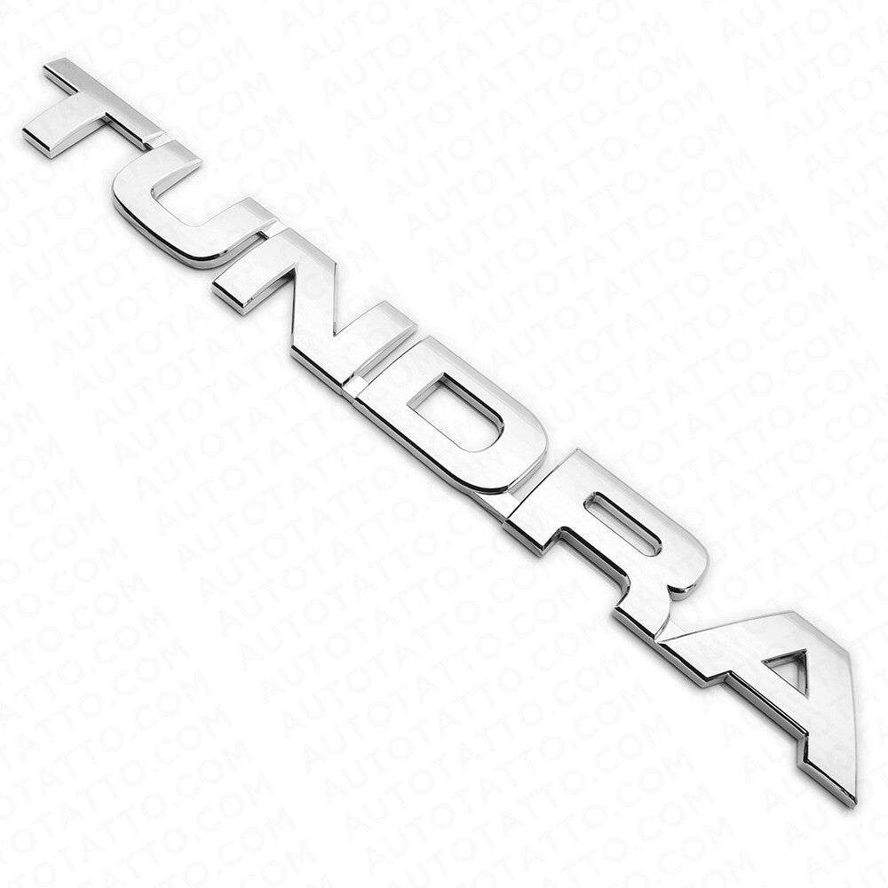 2pcs 07-14 OEM Chrome Tundra Letter Side Door Tailgate Nameplate Emblem Badge