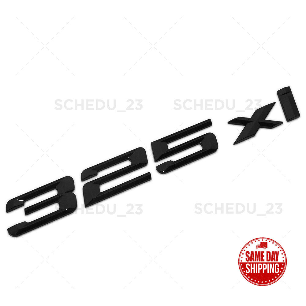 For BMW 325xi Letter Emblem Replace Badge Trunk Lid M Series Performance Black