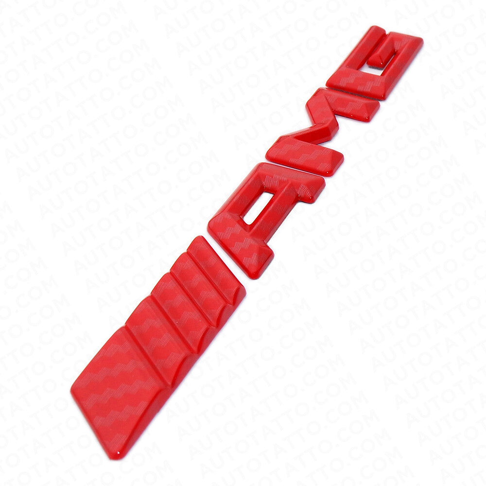 Red Carbon Fiber Style AMG Sport Car Emblem 3D Trunk Lid Logo Badge Decoration