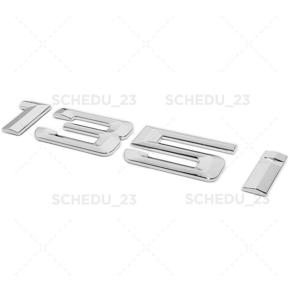 BMW 135i Rear Trunk Lid Nameplate Letter Emblem Badge M Performance Sport Chrome