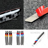 4x Universal Performance Car Wheels Carbon Fiber Sticker Badge Logo Emblem Sport