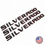 3x For Chevy Redline Silverado Fender Tailgate Logo Nameplates Letter 3D Emblem
