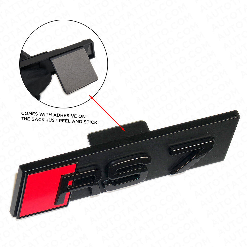 Audi RS7 Front Grille Bumper Radiator Lettering Emblem Badge Logo Sport Black