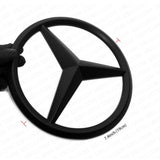 Mercedes Front Grill Overlays Add-On Logo Cover Emblem AMG Sport 3D Matte Black