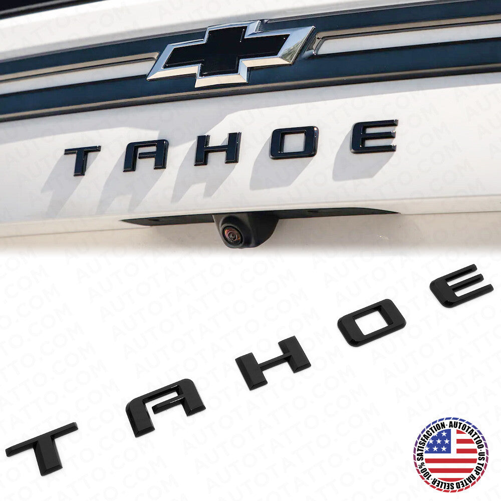 2021+ Chevy Tahoe Gloss Black Liftgate Vehicle Nameplate Emblem Sport Decorate