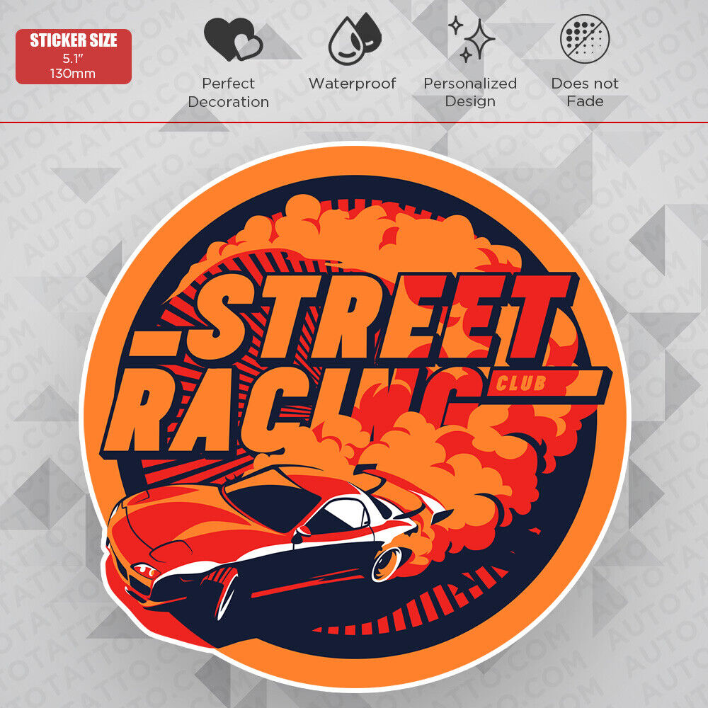Personality Street Racing Club Sport Auto Car Van Truck Liftgate Window Decorate
