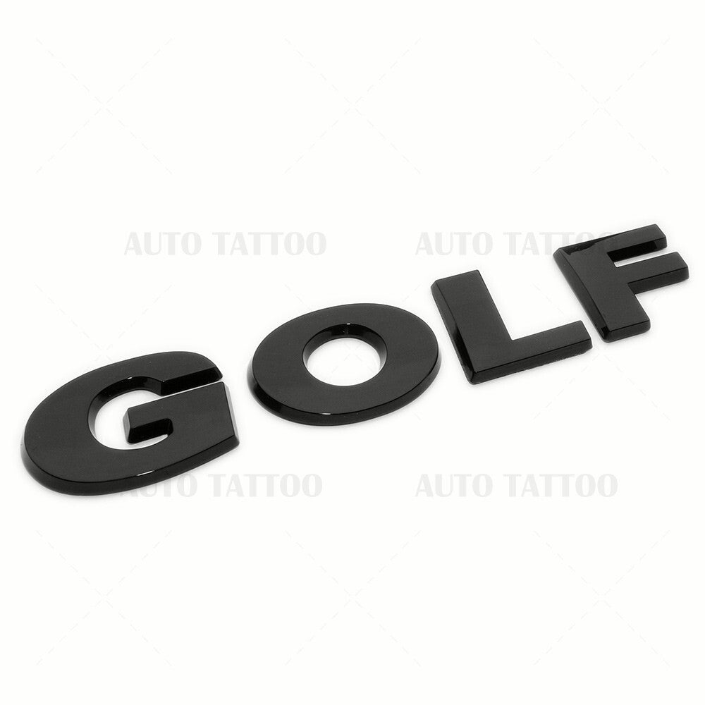 10-21 Volkswagen Golf Rear Truck Lid Nmaeplate Badge Emblem Black