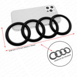 04-10 AUDI A8 S8 Q7 Matte Black Trunk Lid Luggage Ring Sign Badge Logo Emblem