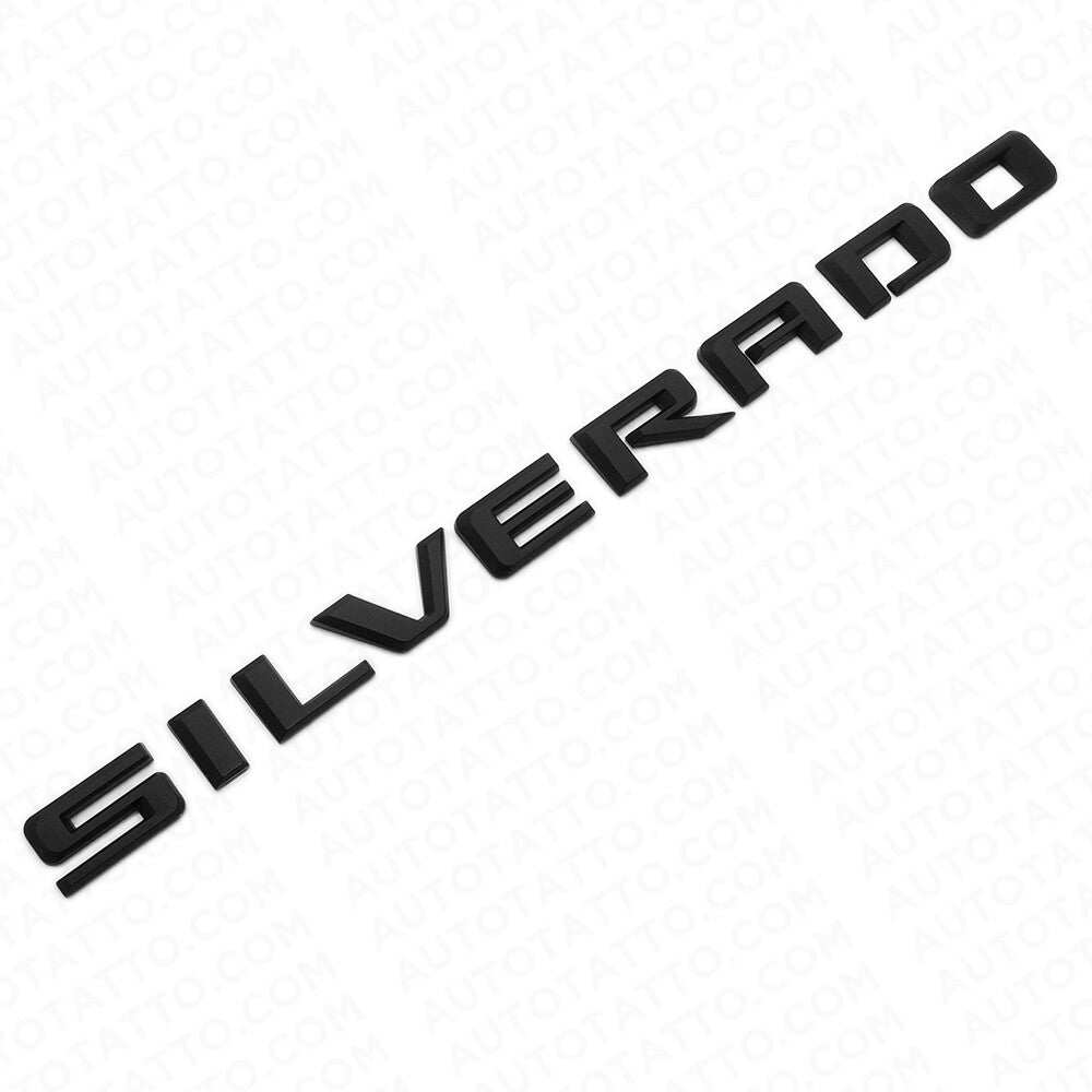 19-21 Matte Black Silverado 1500 Side Fender Letter Logo Emblem Badge Z71 LT LTZ