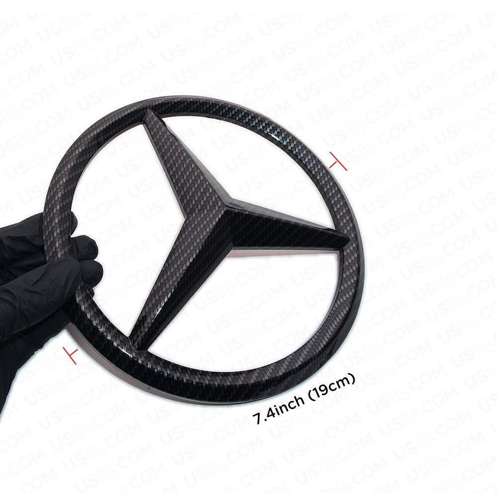 Mercedes-Benz Carbon Fiber Grille Emblem Star Overlay Badge A C E CLA GLK GL ML