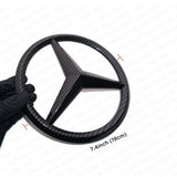Mercedes-Benz Carbon Fiber Grille Emblem Star Overlay Badge A C E CLA GLK GL ML