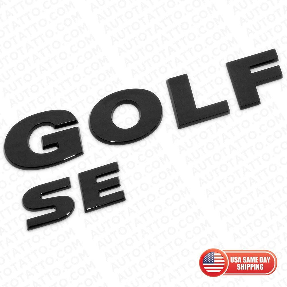 2015-2021 Volkswagen Rear Liftgate Golf SE Nameplate Emblem Badge Black