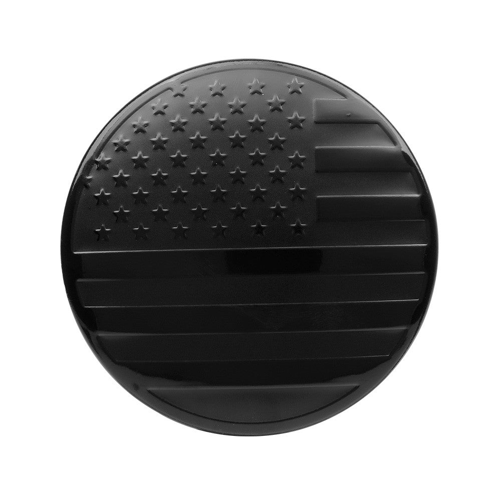 4Pc For Chevrolet GMC Center Caps 3.25” 83mm Blackout American USA Flag 22837060