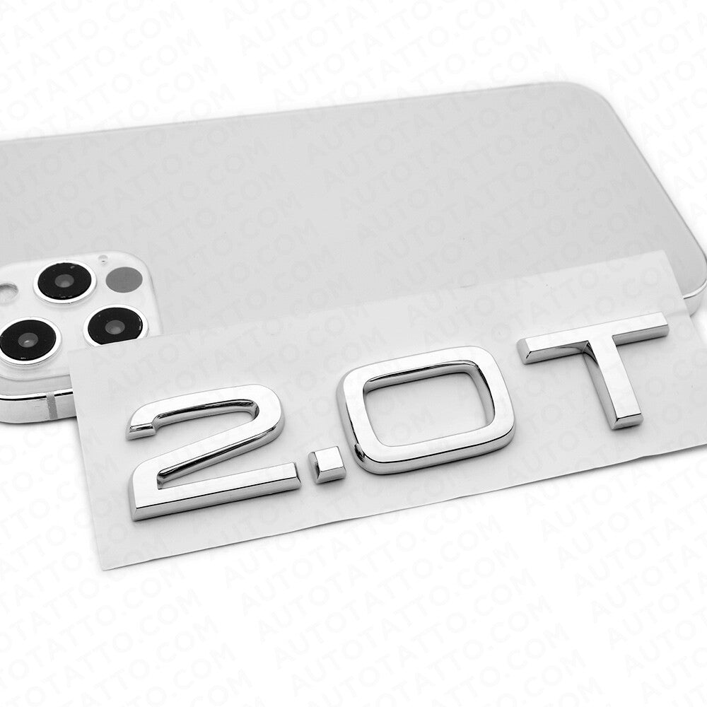 Audi Sport Car Rear Trunk Deck Lid 2.0T Turbo Nameplate Emblem Logo Badge Chrome