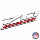 For C8 Corvette 70th Anniversary Edition Door Badge Nameplate Emblem Chrome Red