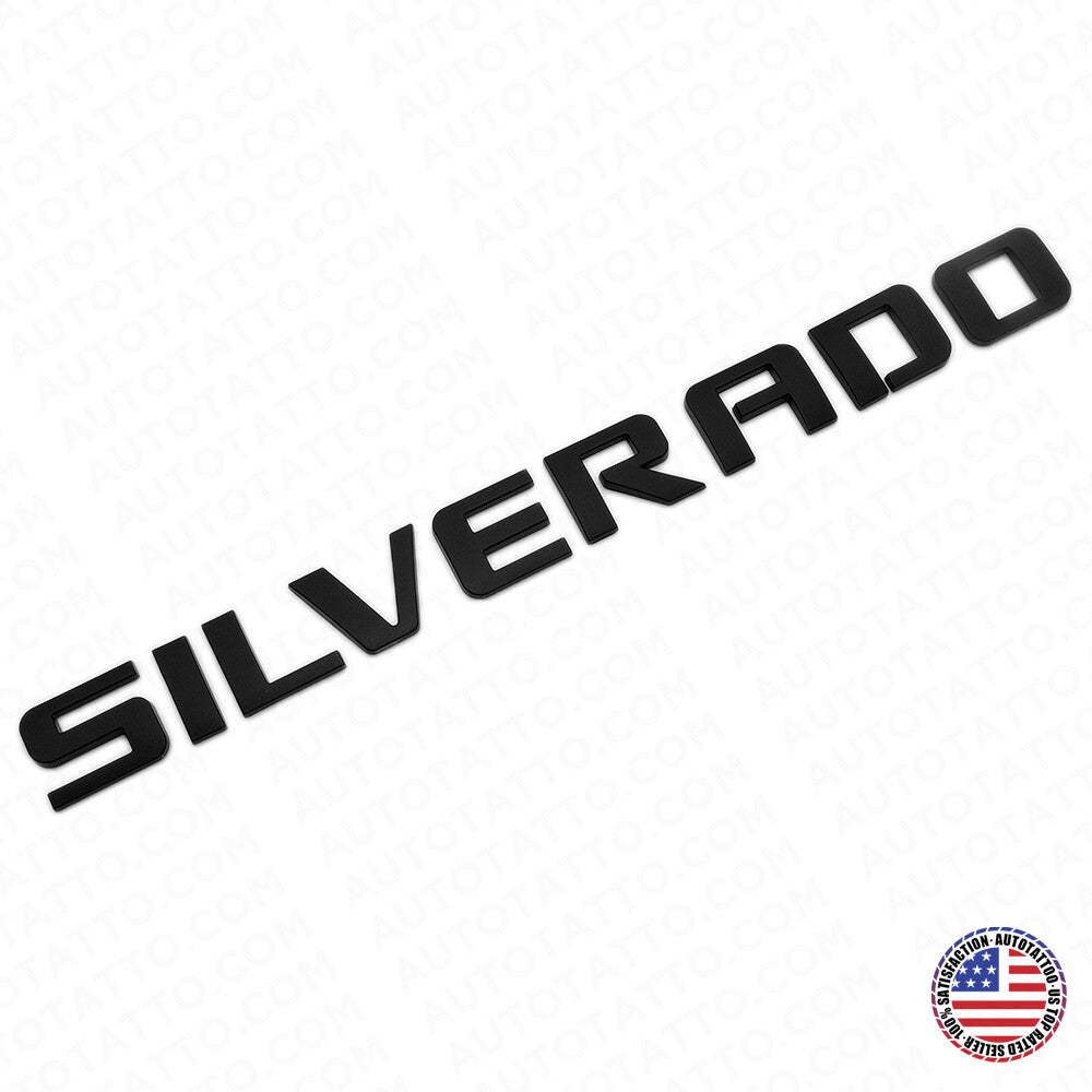 For Chevy Silverado Fender Tailgate Logo Nameplates Letter 3D Emblem Z71 Black