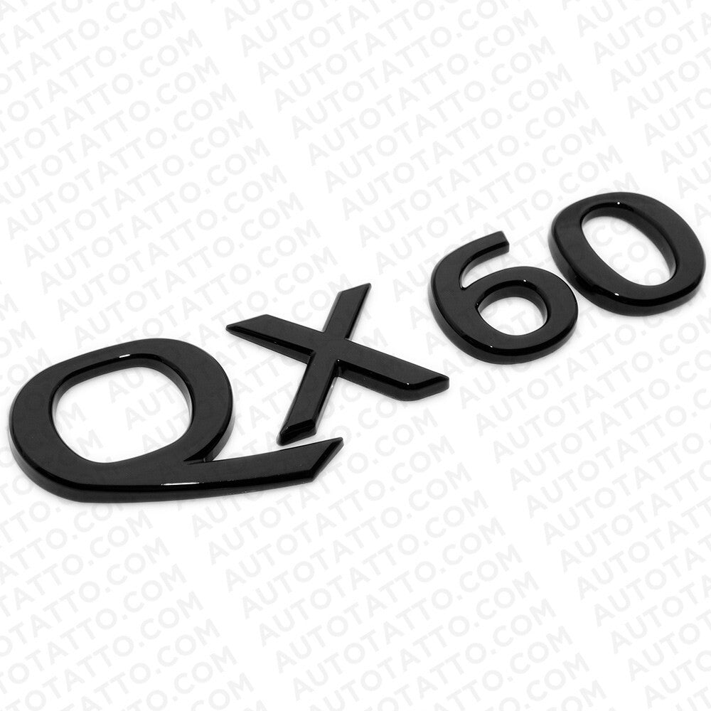 For Infiniti QX60 Rear Liftgate Logo Letter Badge Emblem Nameplate Gloss Black