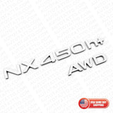 22+ Lexus NX 450h+ AWD Rear Liftgate Letter Logo Badge Emblem OEM Chrome