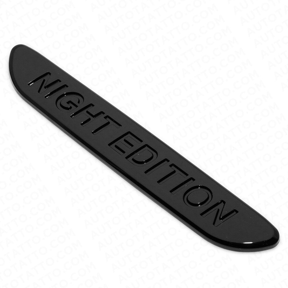 2x Night Edition Fender Marker Car AMG Logo Badge Emblem Sport Decoration Black