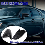 Gloss Black M Horn Side Mirror Cover Caps For Lexus IS200t IS300 IS350 2013-2020