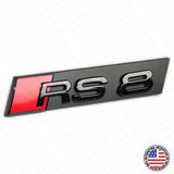 Audi RS8 Front Grille Bumper Radiator Lettering Emblem Badge Logo Sport Black
