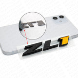 3pcs Camaro Hood & Rear Bumper ZL1 Nameplate Sport Emblem Decorate Black Yellow