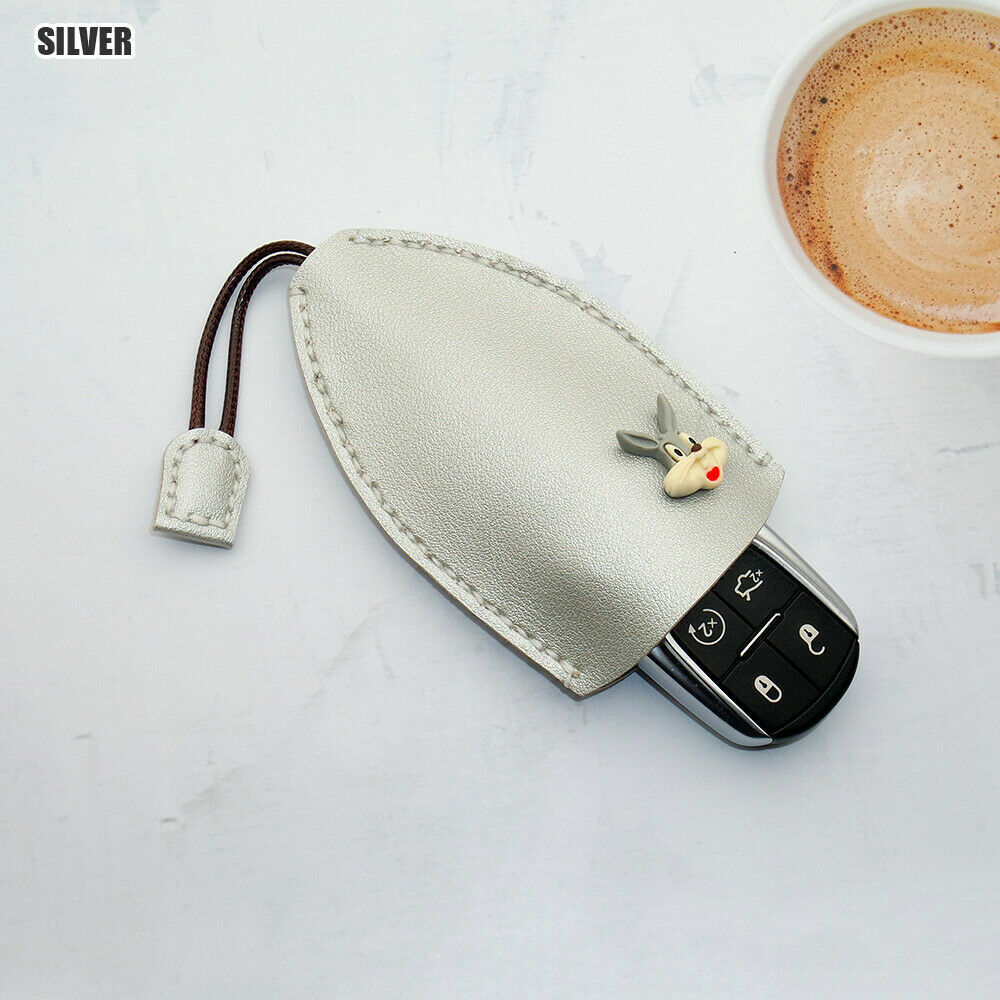 Universal Cute Cartoon Lady Car Key Fob Holder Cover Case Keychain Ring Gift