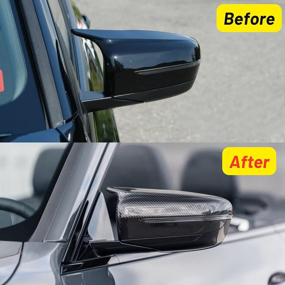 17-23 BMW G20 G30 G11 G12 M Style Carbon Fiber Replace Side Mirror Cover Cap
