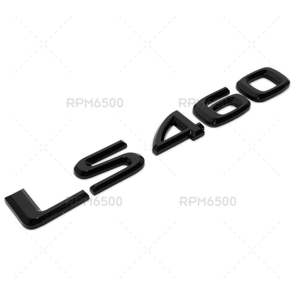 For Lexus Rear Turnk Lid Gloss Black LS 460 Letter Logo Badge Emblem Car Replace