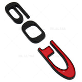 Tesla Rear Liftgate Lid Model 60D Nameplate Logo Badge Emblem Sport Black Red