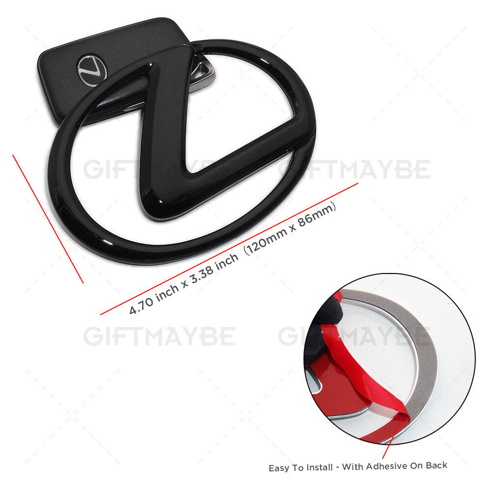 For Lexus Trunk Logo Badge Emblem Car Replace Gloss Black F-Sport ES GS IS RX