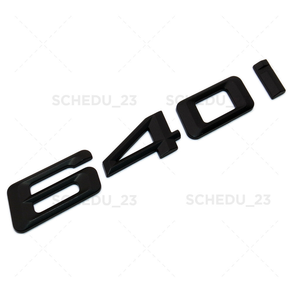 Matte Black 640i Letter Logo Emblem Badge Trunk Lid M Performance F06 F12 F13