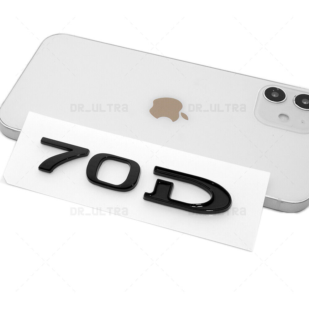 Tesla Rear Liftgate Lid Model 70D Nameplate Logo Badge Emblem Sport Gloss Black