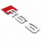 RS 3 RS3 OEM Chrome Rear Letter Tail Badge Trunk Emblem Nameplate Badge Sport