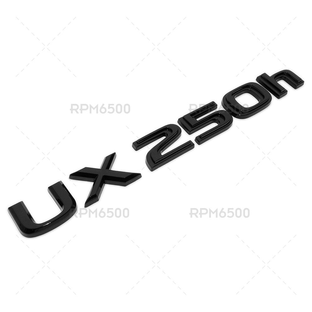 Lexus Liftgate Gloss Black UX 250h Letter Logo Badge Car Emblem Replace F-Sport